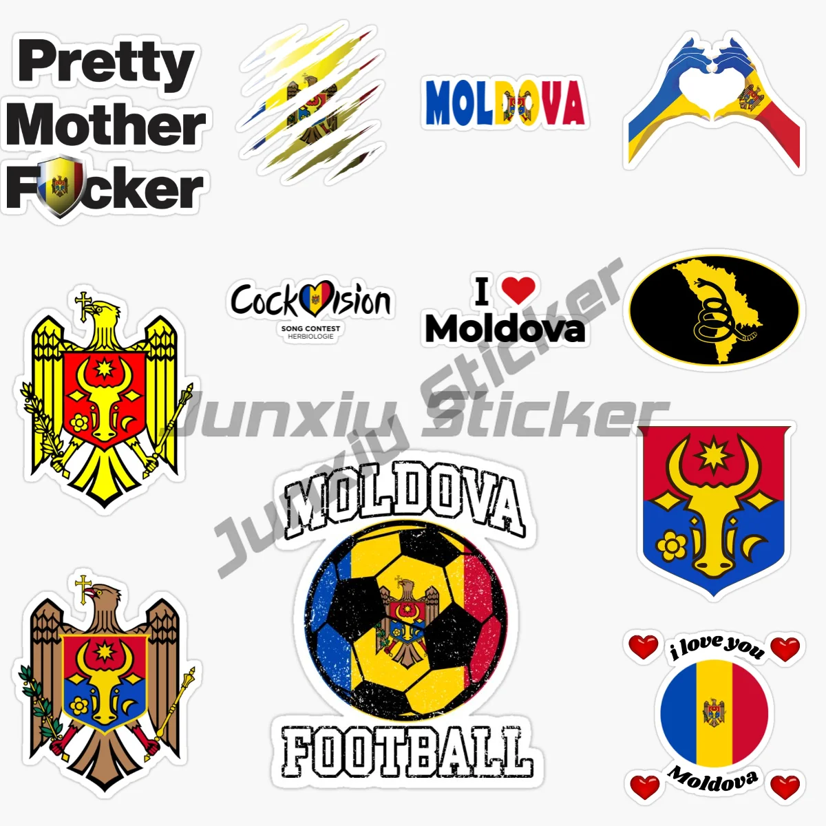 

Креативные наклейки MOLDOVA с флагом Молдовы, карта, наклейка из ПВХ, герб Молдовы, виниловые автомобильные наклейки для мотоциклетного шлема, декор кемпера