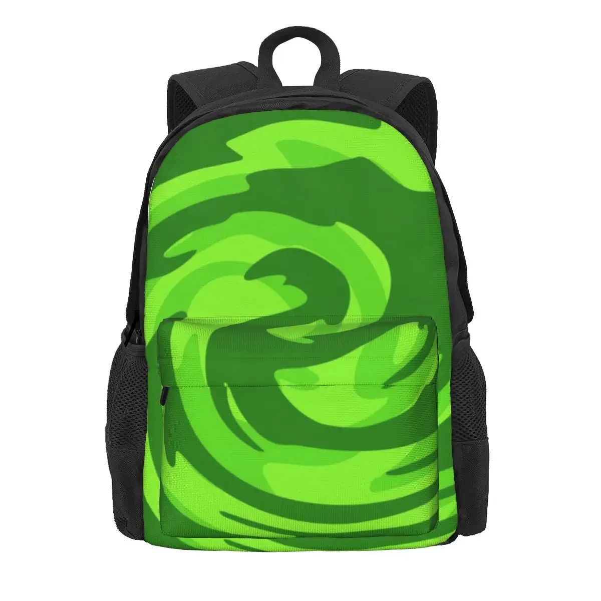 Portal Gun - Green Portal Backpacks Boys Girls Bookbag Students School Bags Cartoon Kids Rucksack Laptop Rucksack Shoulder Bag