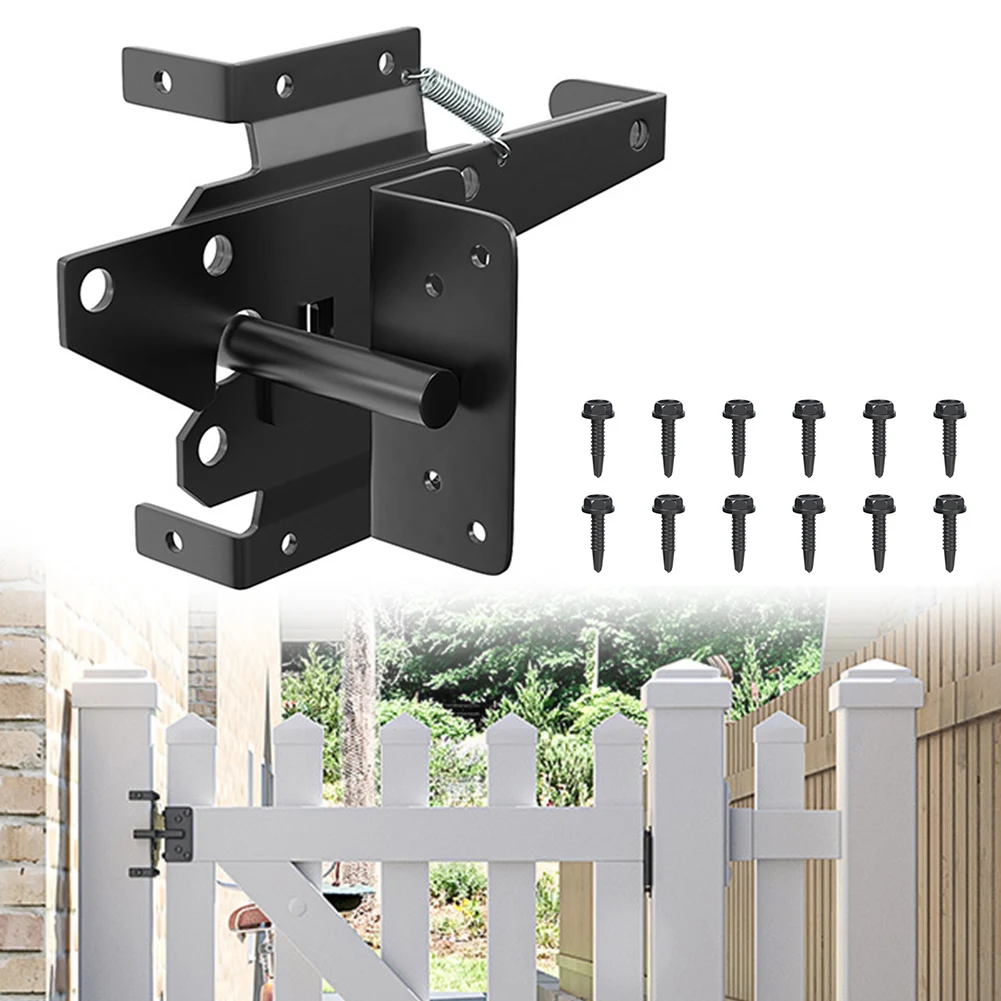 

Heavy Duty Self Locking Gate Latch for Wooden Fences and Metal Doors Secure Your Garden and Pool Gates with Ease