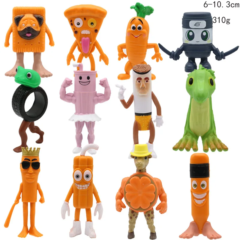 

Combination Fusion Style TTung Tung Sahur Ballerina Cappuccino Action Figure Brainbot Anime Tralalero Tralala Shark Ornament Toy