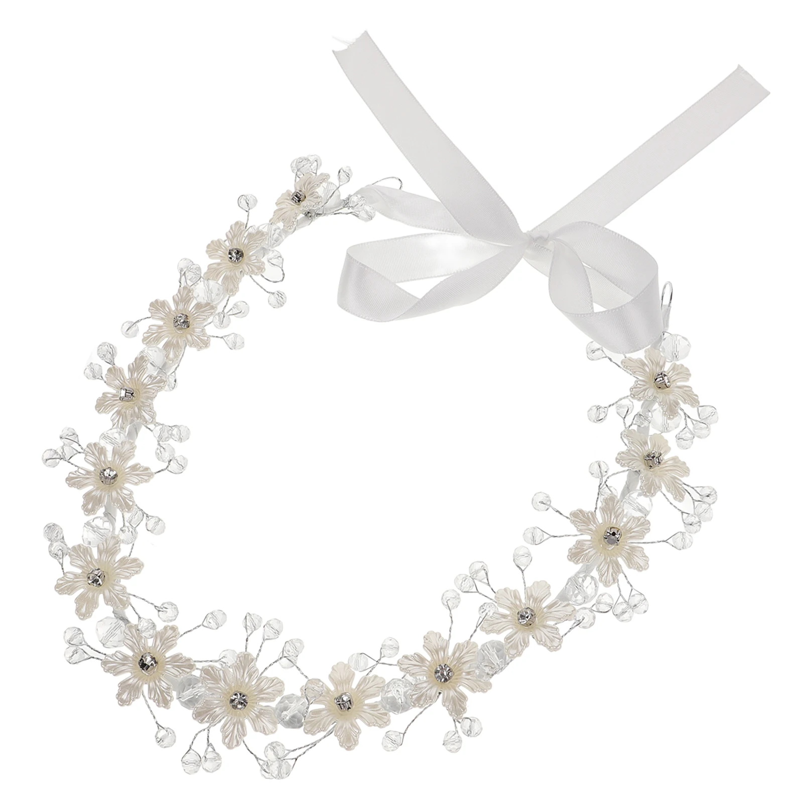 

Bridal Headwear Wedding Flower Girl Headband Children Hair Accessories Pearl Bridal Headdress Bride Crown Crystal Elegant