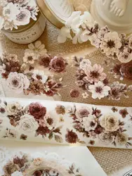 6 m/rotolo nuovi adesivi floreali Vintage Qiuzhuang Flower PET Washi Tape