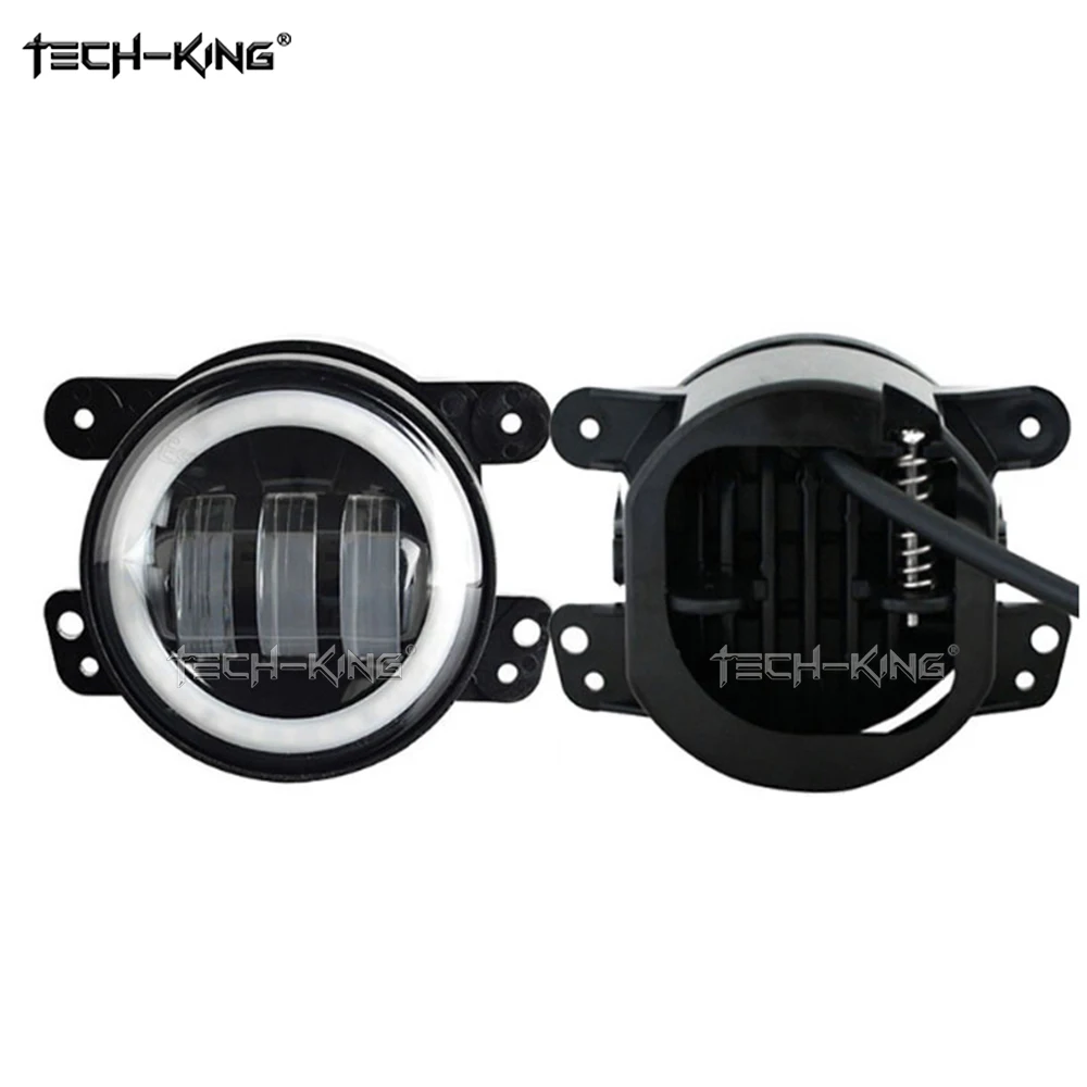 Two 3.5-inch angel eye CANBUS automotive LED penetrating fog lights, suitable for Toyota/Honda DRL off-road H11 plug-and-play
