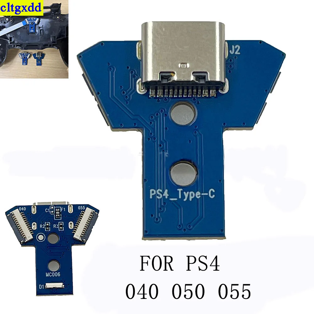 Cltgxdd 1 set FOR PS4 JDS 001/011/030/040/050/055 Controller charging port changed to Type-C charging interface DIY