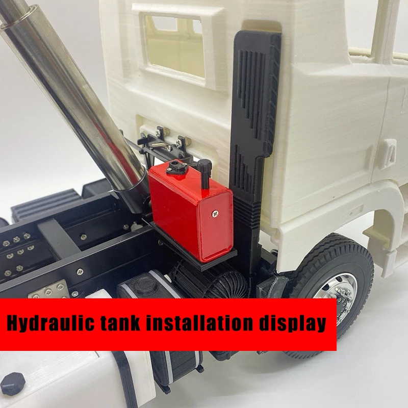 

Hydraulic Cylinder Simulation Fuel Tank 3D Printing PLA for 1/14 Tamiya RC Truck Trailer Tipper Direct Loading DIY Upgrade Parts