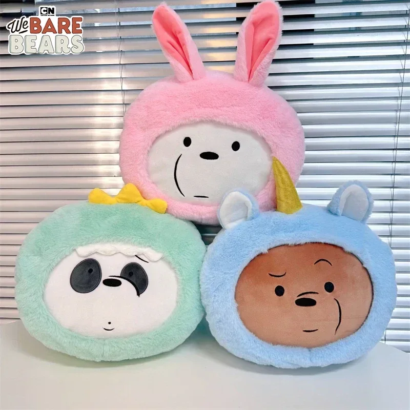 

We Bare Bears Плюшевая игрушка Мультяшная аниме-фигурка Гризли Ледяной медведь Панда Теплая подушка для рук Мягкая игрушка-кукла-медведь для детей Подарок