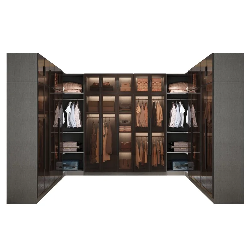 Family Bedroom Rental Room Hotel Glass Door Cloakroom Free Installation Cabinet