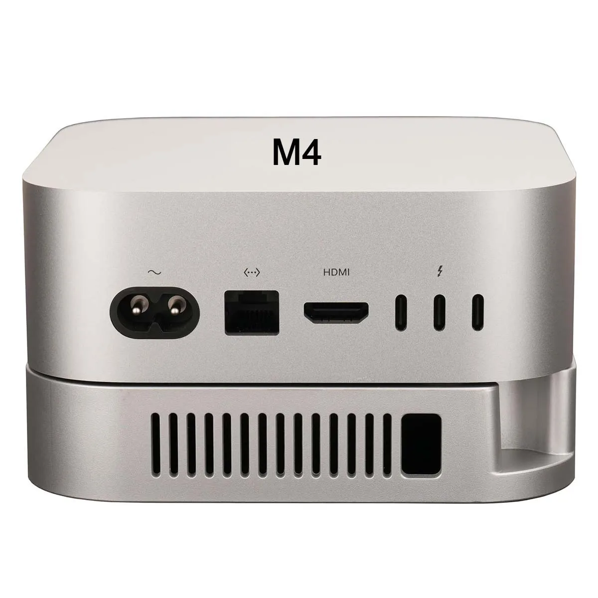 Stand for Mac Mini M4/M4 Pro, Precision Mold Injection, Enhanced Cooling, Wireless Signal Friendly(Update Model)