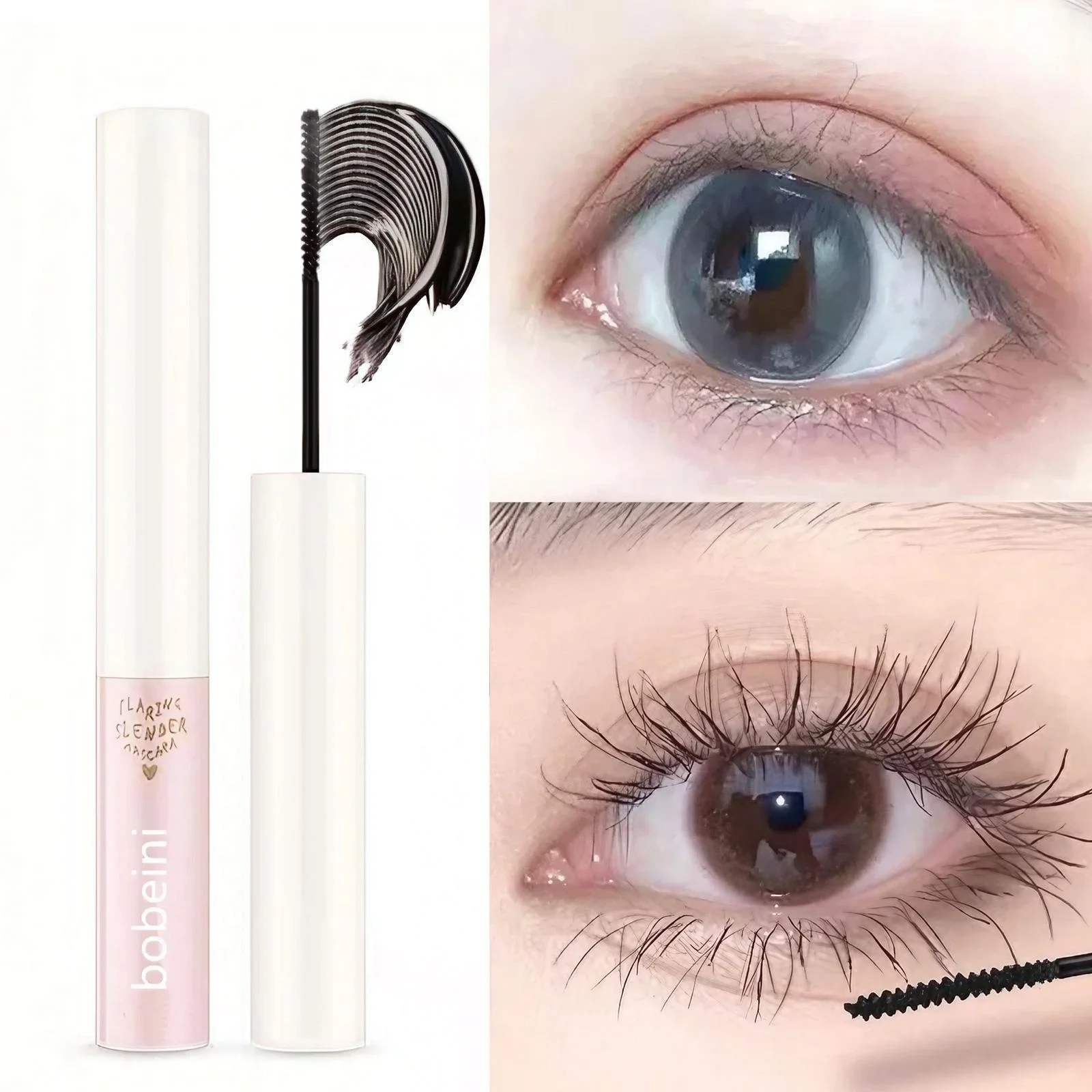 Mascara Ultra-fin à petite tête de brosse, allongeant les cils noirs 3D, Extension de cils, longue tenue, couleur noire