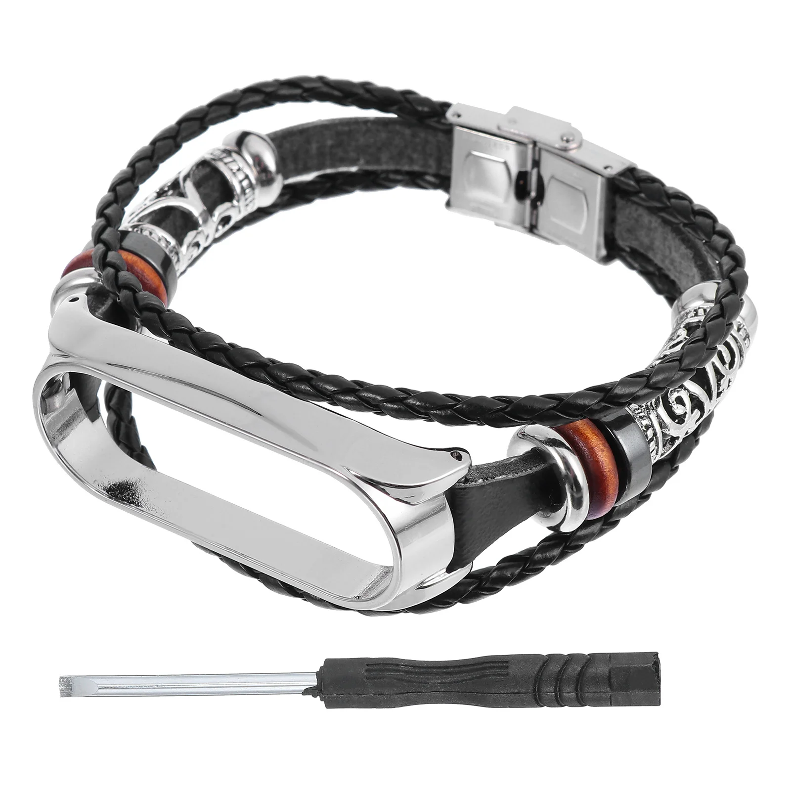 

Metal Bead Bracelet For 5/5 Watchband Replacement Stylish Beading Band Secure Design Classic Look