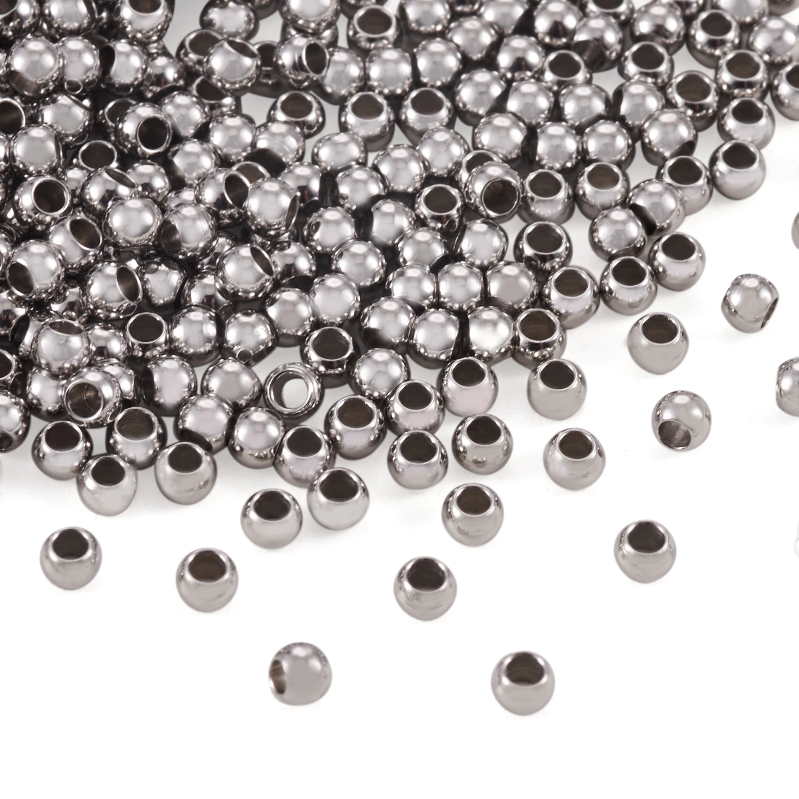 

1000pcs 304 Stainless Steel Round Spacer Beads 3mm 4mm 5mm 6mm 8mm Loose Spacer Beads For Jewelry Making DIY Findings Supplies
