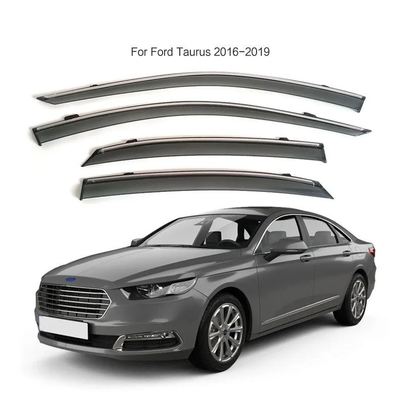 Specially used for Ford 16-19 Taurus rain and shine shields, window rain eyebrows, injection molded rain shields, Ford Taurus