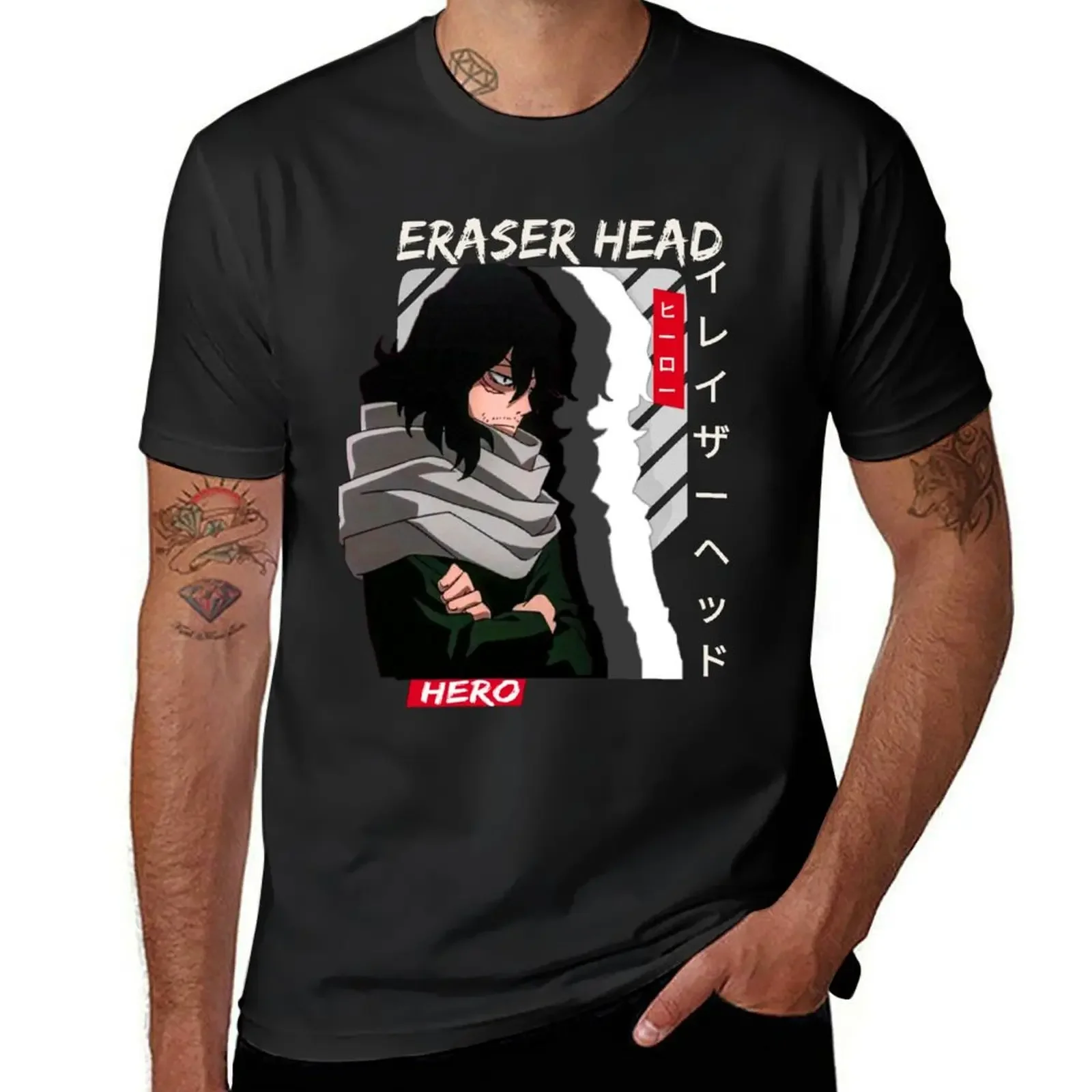 Eraser Head (Black) T-Shirt anime t shirts vintage graphic tee mens t shirts pack