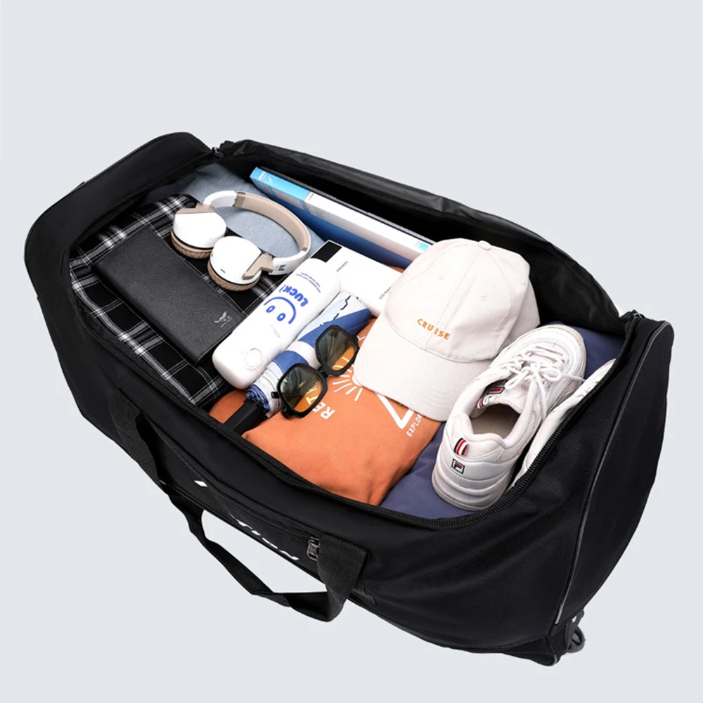 new super-large-capacity trolley bag Oxford cloth travel checked foldable storage bag checked luggage box Business commute MEN