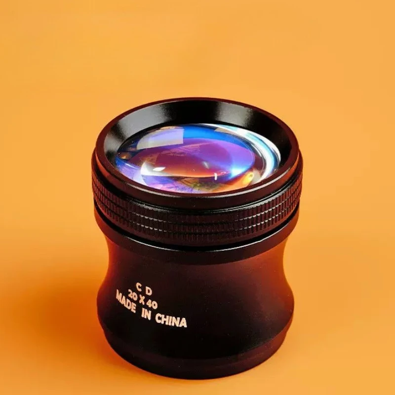 Black/Silver Portable Handheld Cylindrical Magnifier High-Definition for Appraisal Magnifying Glasses Helping Hands Loupe