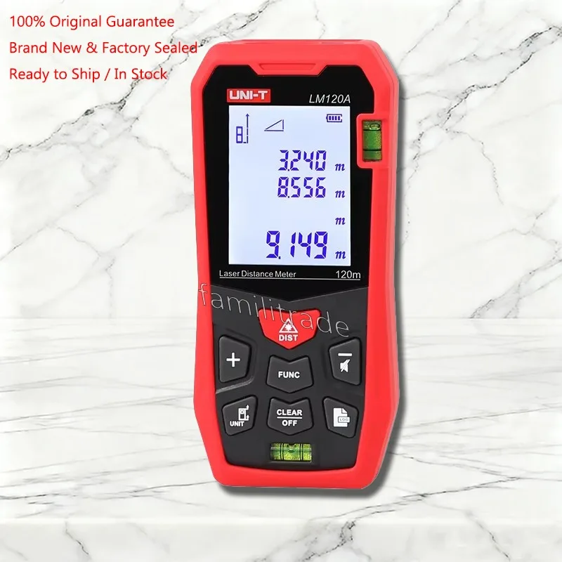 1PC NEW UNI-T LM120A Laser Rangefinder 120M 393ft Digital Distance Meter In Stock Backlight Diastimeter Roulette Original Box