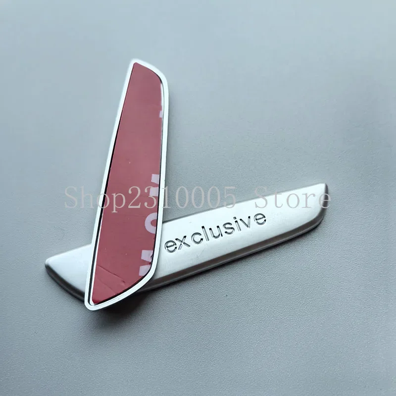 Blade Fender Emblem for Audi Exclusive Logo Car Styling Side Badge Interior Console Decoration Sticker A3 A4 A5 A6 A7 Q3 Q5 Q7