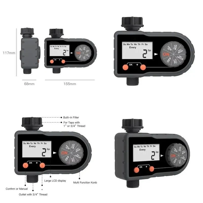 for LCD Screen Digital Water Timer Automatic Drip Irrigation System Garden Hose Tap Controller Programmable Plant Watering