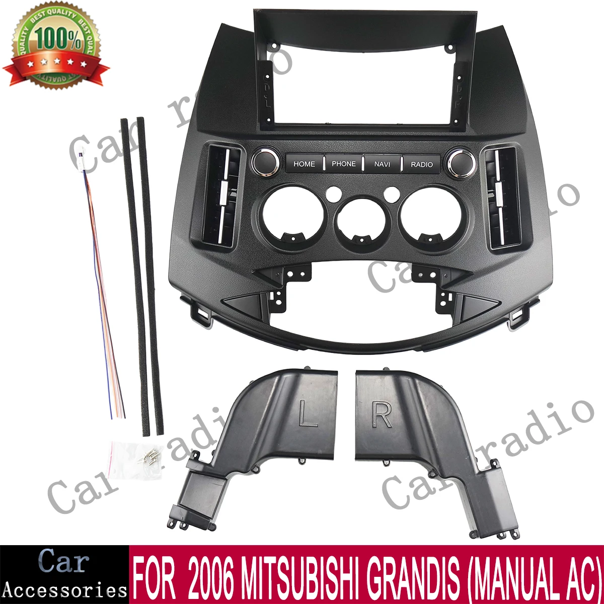 For 2006 MITSUBISHI GRANDIS (MANUAL AC) 12.3 Inch Car Radio Android Stereo Frame Player Head Unit Fascia Panel Dash Board Cover