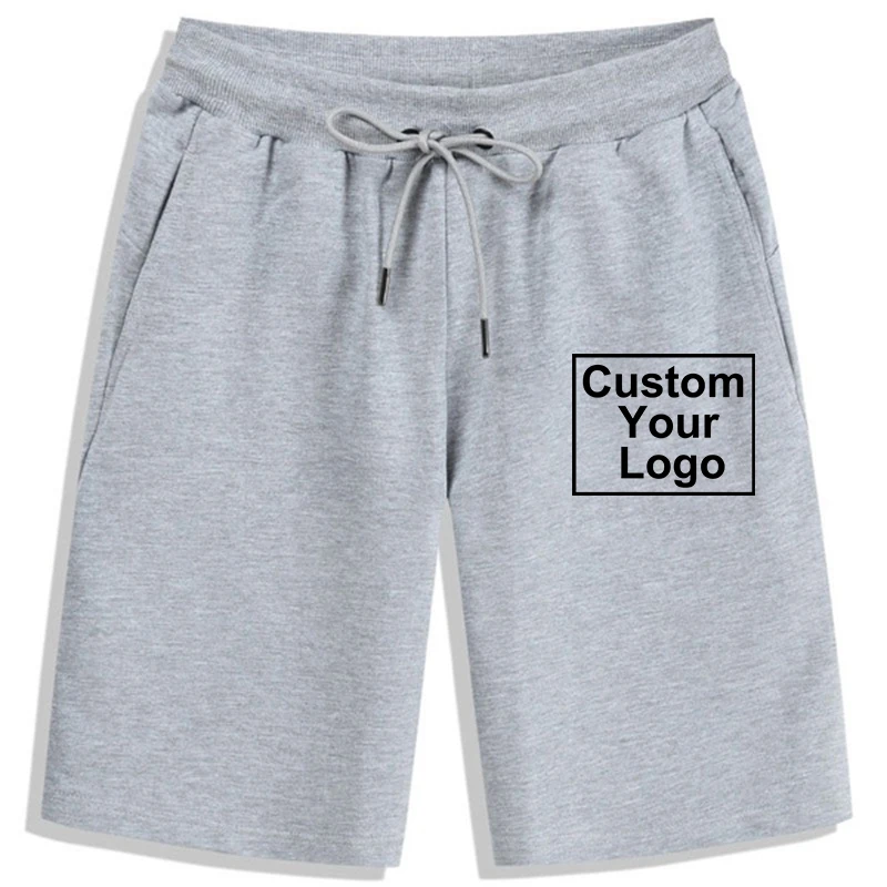 Customized logo Mens Sports Pocket Solid Drawstring Board  Beach Short Pants Shorts Summer Thin Trousers Pocket Loose Sweatpants