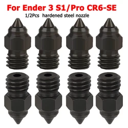 For CR-6 SE Nozzle Hardened Steel 3D Printer Parts Nozzles 0.2/0.4/0.6/0.8mm for CR6 SE CR10 Ender 3 S1 Pro Ender 5 Nozzle