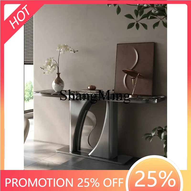 

CL Light Luxury Entrance Table Natural Microcrystalline Stone Entrance Platform Minimalist Corridor Aisle Cabinet