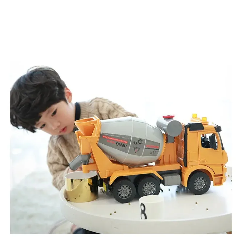 

1: 18 Sound and Light Car Simulation Engineering Car Real Mixing Truck Toy Model Cement Concrete Truck Children's Gift