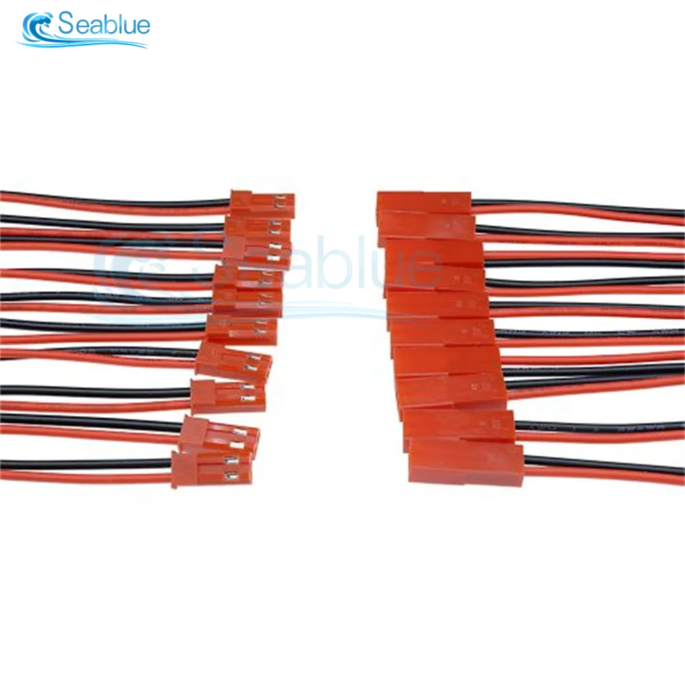 10 Stks/set 22awg Jst Plug Connector 2-Pins Mannelijke En Vrouwelijke Stekker Connector Voor Led Licht Strip Rc Speelgoed Batterij Adapter 10Cm