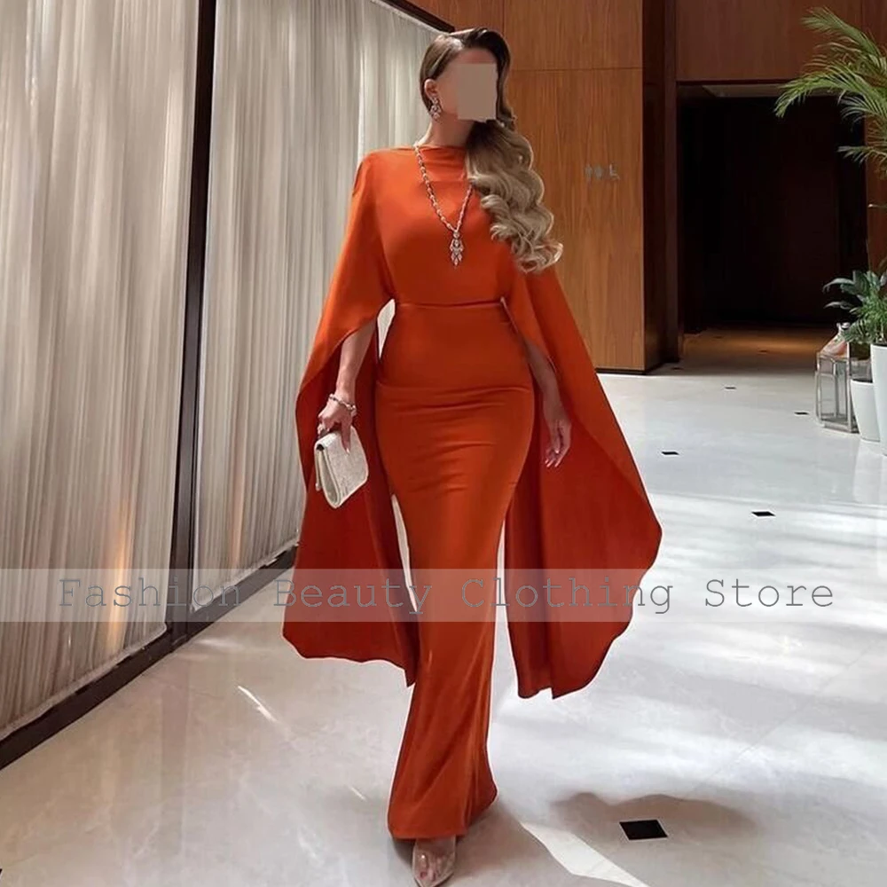 Modern Evening Dress Jersey Draped Bespoke Occasion Gown Sheath Jewel Long Dresses Special Occasion Dresses 2024