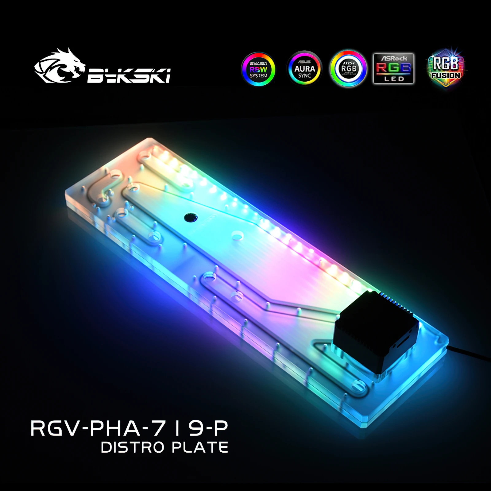 Bykski RGB Water Cooling Distro Plate Reservoir untuk Phanteks 916 Casis Case RGV-PHA-719-P