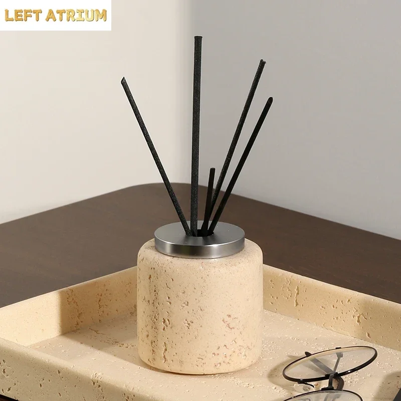 Wabi-sabi Wind Tunnel stone aroma bottle empty bottle light luxury hotel bathroom aroma diffuser perfume bottle home decoration