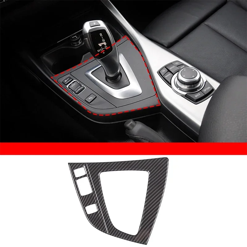 

For BMW 1 Series 2 Series F20 F21 F22 F23 2012-2019 ABS carbon fiber car gear panel frame cover sticker car interior accessories