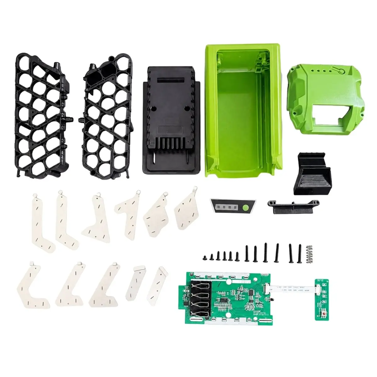20x18650 Li- Battery Plastic Case for Greenworks 40V Shell with PCB Protection Board PCB+Plastic+Metal