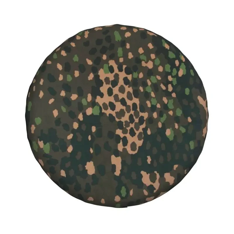 Pea Dot German Camo Spare Tire Cover for Honda CRV Jeep RV SUV Trailer Military Army Camouflage Car Wheel Protector Covers