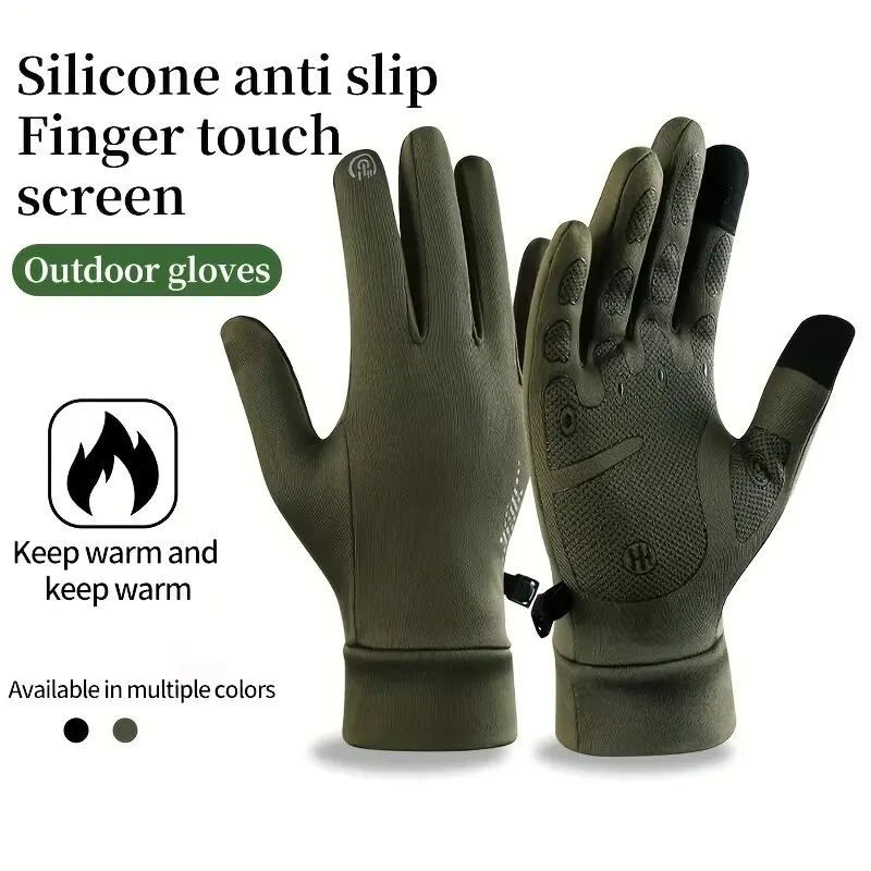 Touch Screen Gloves for Autumn Winter Running Cycling Hiking Warm Outdoor Gloves Conductive Finger Tips for Phone Use