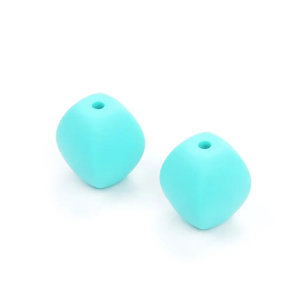 LOFCA 10pcs Chunky Olive Shape Silicone Beads Food Grade Silicone Teething Toy Baby Silicone Beads Teething Necklace making