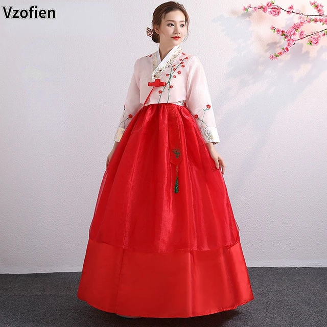 Trajes de actuacion tradicionales de Hanbok coreano para mujer elegante traje de baile original de boda de Corea AliExpress