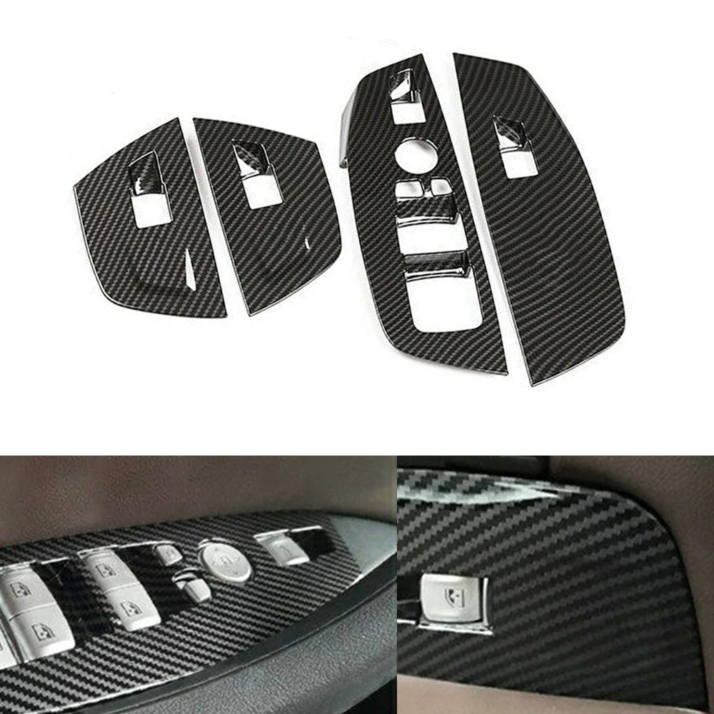 

4pcs Car Door Window Lift Control Switch Panel Cover Trim for BMW X3 X4 G01 G02 2018-2021