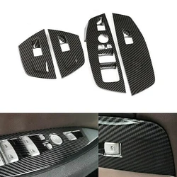 4 Stuks Auto Deur Venster Lift Schakelaar Panel Cover Trim Voor Bmw X3 X4 G01 G02 2018 2019 2020 2021 Abs Koolstofvezel