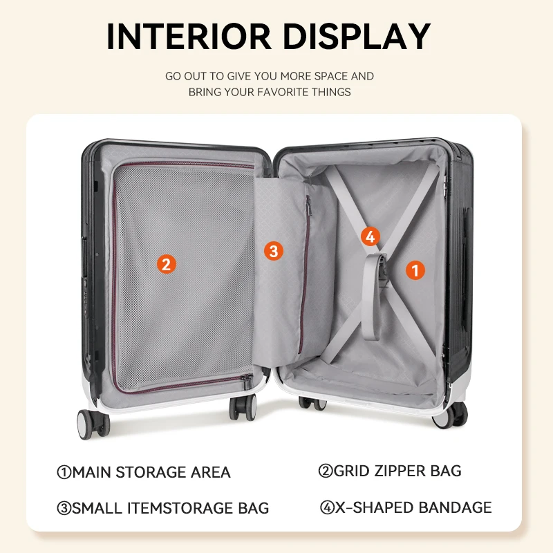 New arrival Business Travel Trolley Case Travel Suitcases Fashion Wide Handle Spinner Wheels Carry On Luggage