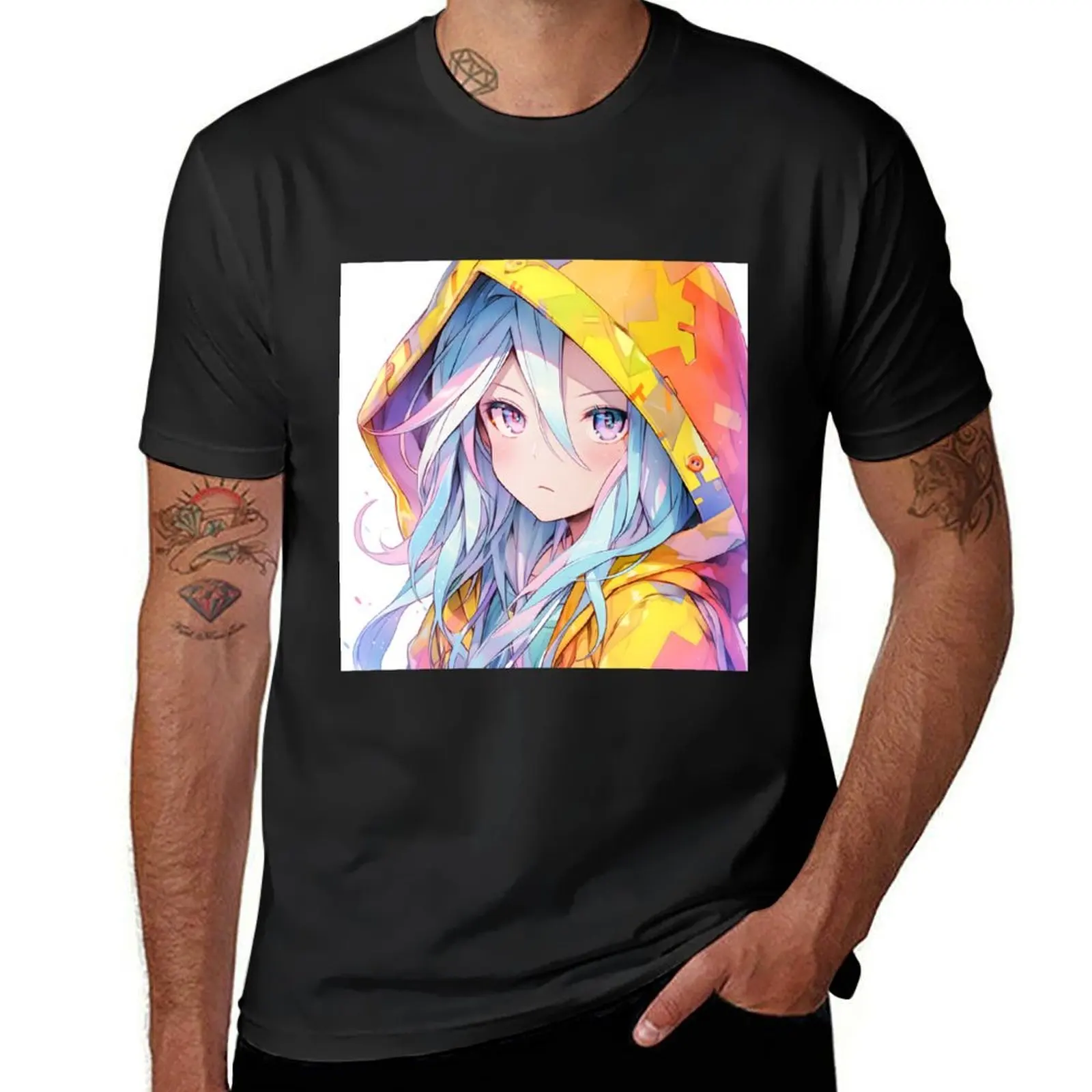 Shiro Game Life Cute Anime Girl T-Shirt graphics quick-drying quick drying animal prinfor boys mens white t shirts