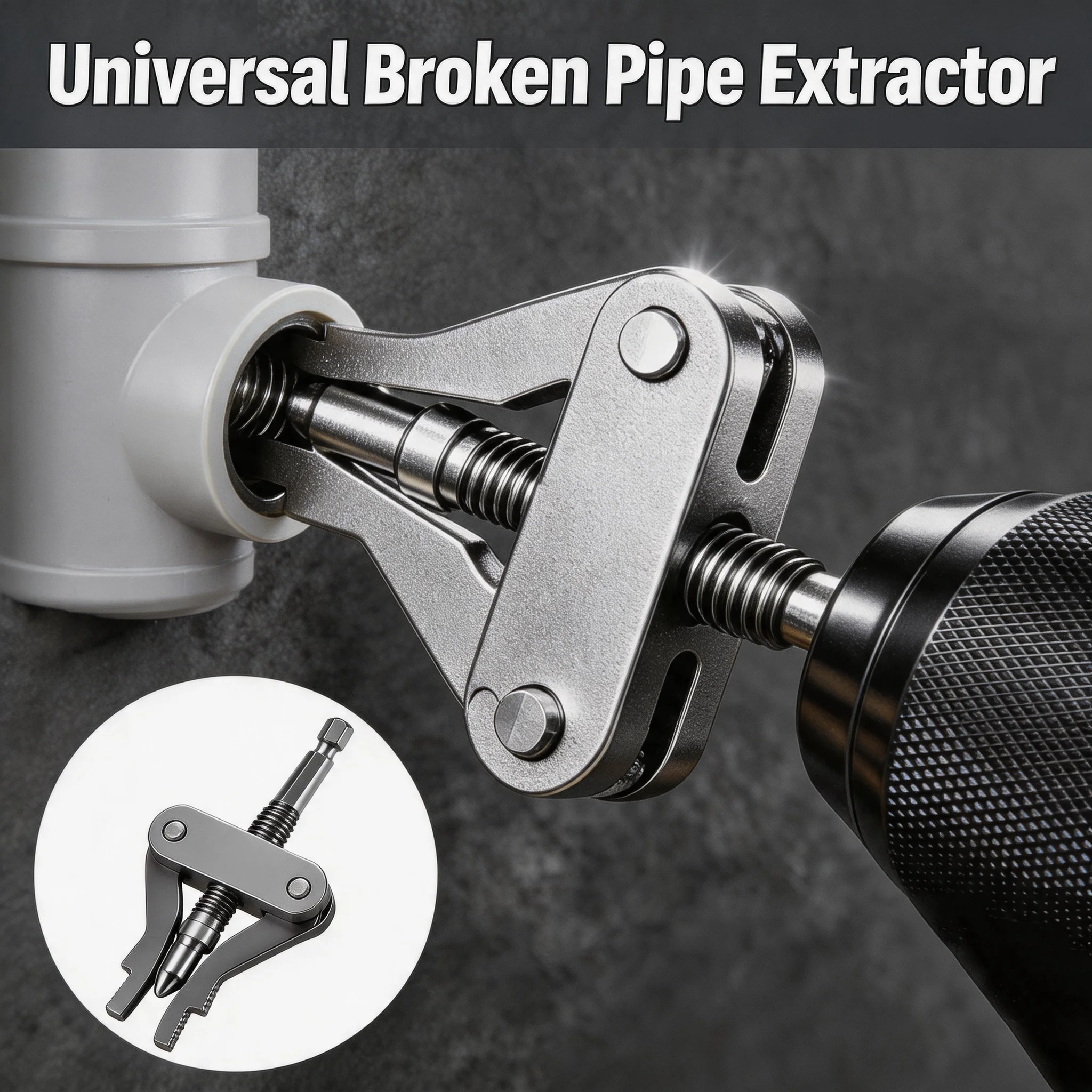 Heavy Duty Universal Broken Pipe Extractor Faucet Valve Damaged Thread Remover Hex Shank Drill Powered Plumbing Repair Tool Kit
