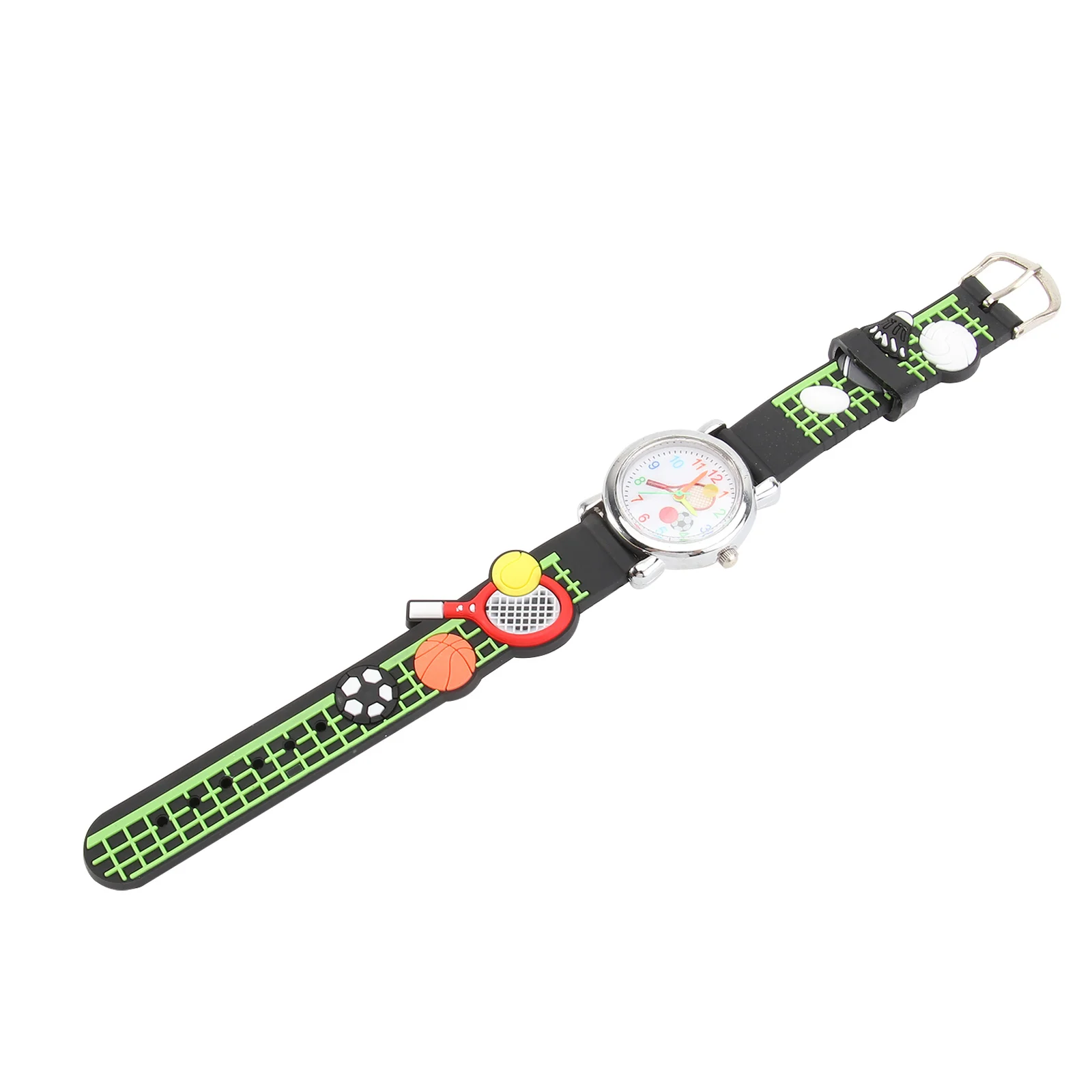 3D Cartoon Children Quartz Tennis Watch Comfortable Adjustable Strap Boys Girls Sports Outdoor Wristwatch Kids Watch