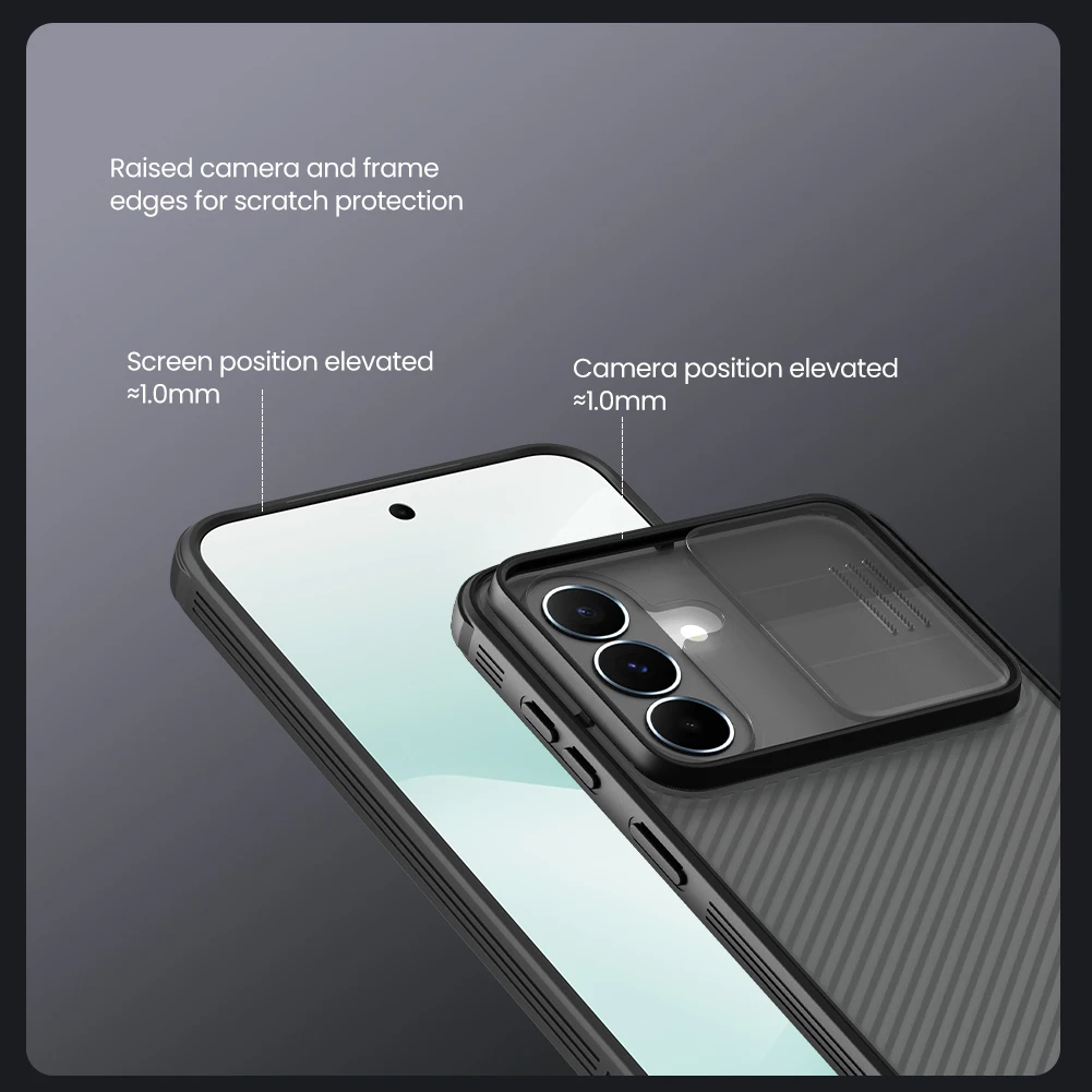 Nillkin For Samsung Galaxy A37 5G Case Hard PC Camera Cover Slide Camshield Pro Lens 360 Full Protection Back Cover Case