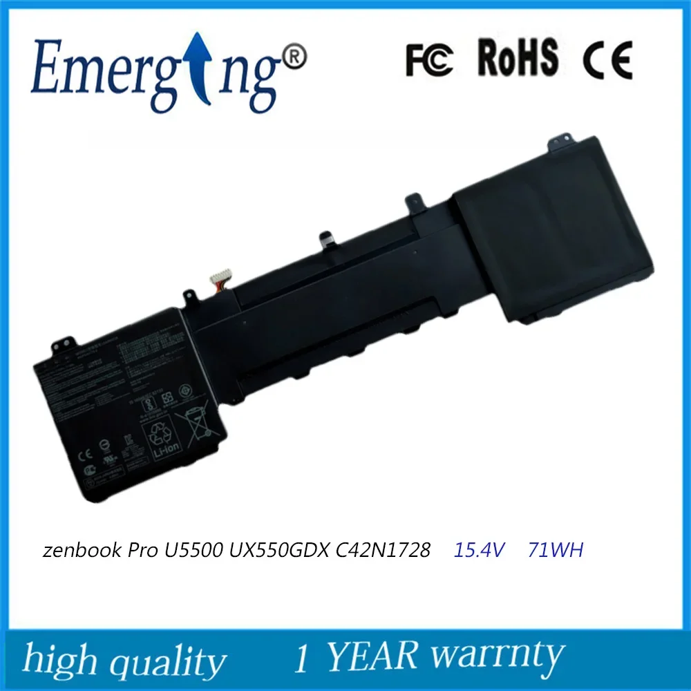 

15.4V 71WH Battery C42N1728 For Asus ZenBook Pro UX550GE-E2019T BN005R UX580GD-BN060T,BN085T U5500 UX550GD UX580GE