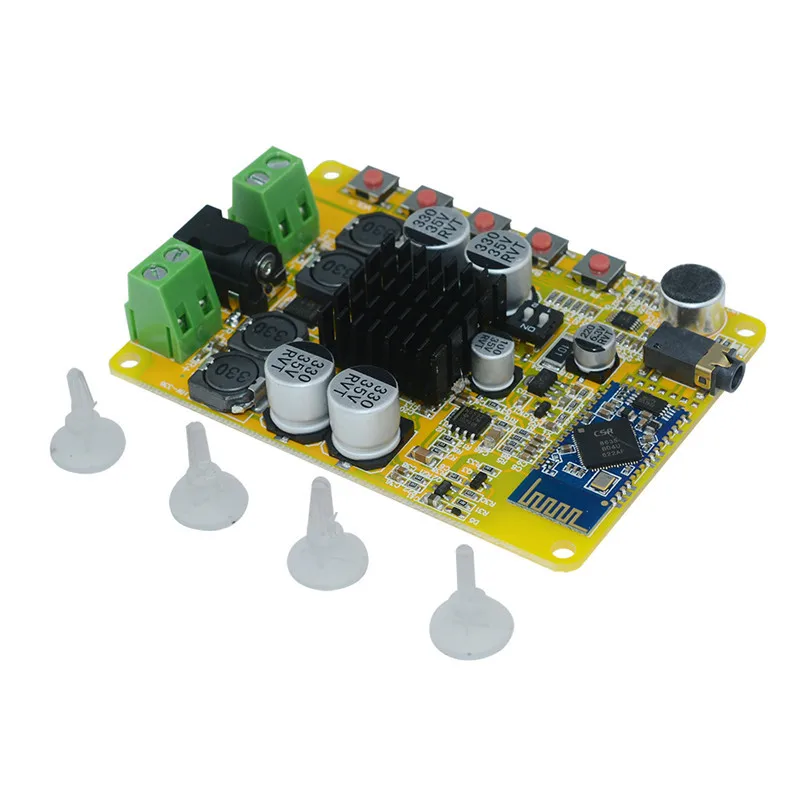 TDA7492 Bluetooth 4.0 Power Amplifier Board 2 * 50W Digital DIY Dual Channel with Microphone CSR8635 Power Amplifier Module