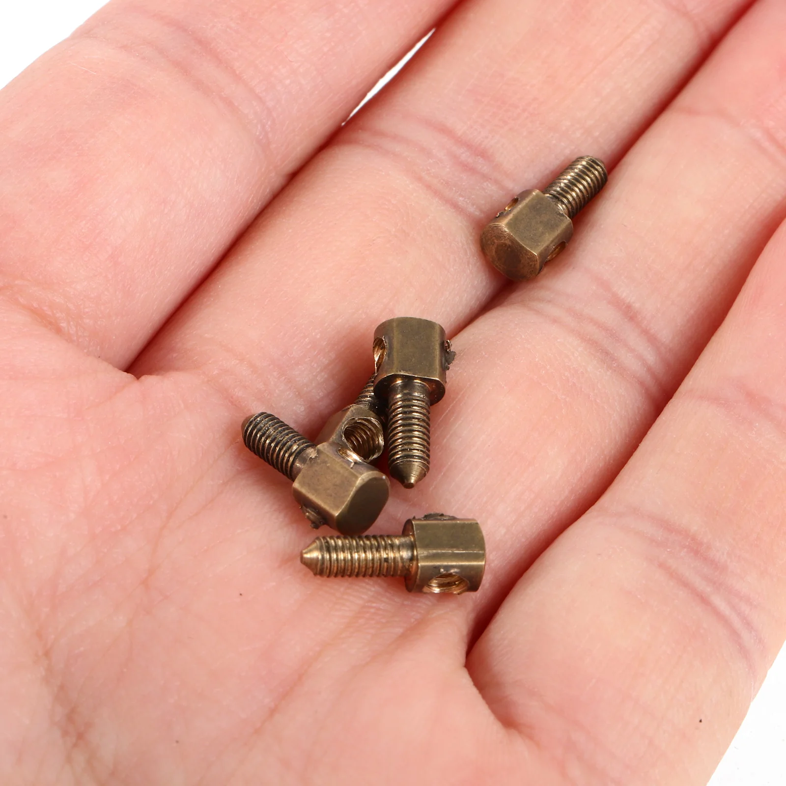 

5 Pcs Bow Rod Accessories Screws for Violin Adjuster Viola Bowstring Cello Frog Adjustment Golden Instrument