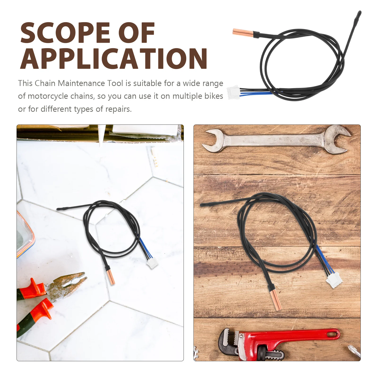 

1pcs Temperature Sensor 5K Thermistor Probe For Air Conditioner Accurate Temperature Monitoring Quick Response Copper Head Dual