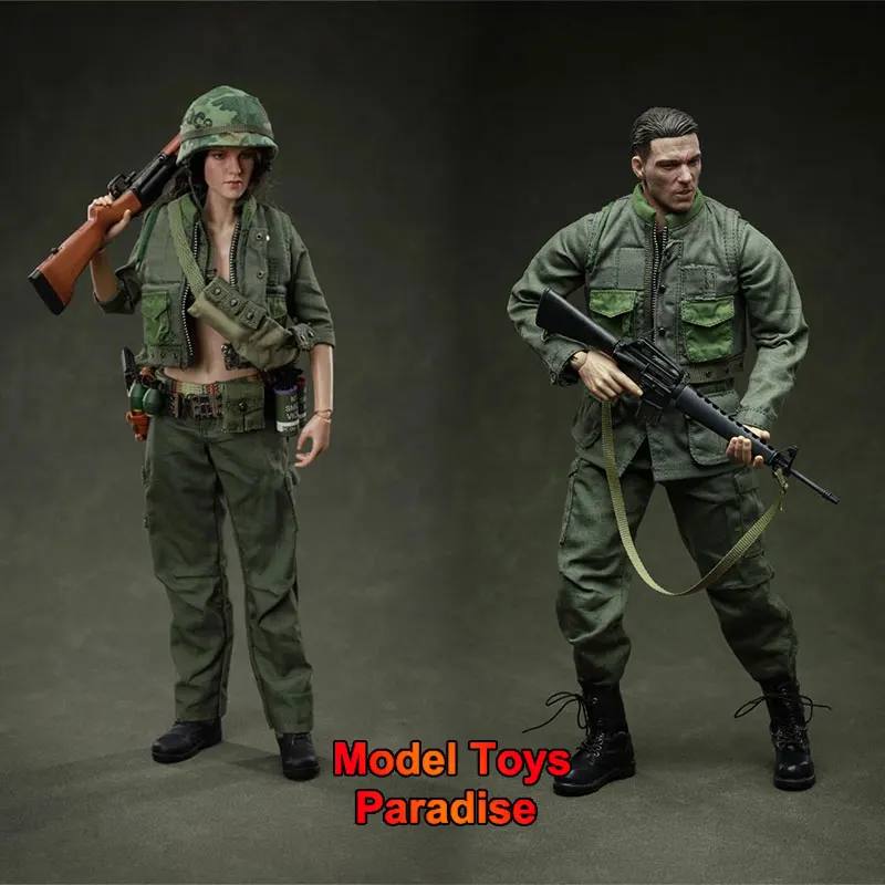 In Stock WHOHO TOYS 1/6 Collectible Figure Vietnam War Men Woman Soldier Full Set 12 Inch Movable Action Figure Model Fans Gifts