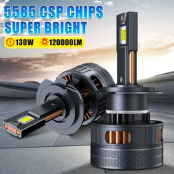 2024 Las más nuevas bombillas LED para faros H7 H11 Canbus 130W 120000 Lm Super Bright H1 H4 H8 H9 9005 HB3 9006 HB4 9012 Hir2 6000K Lámpara automática